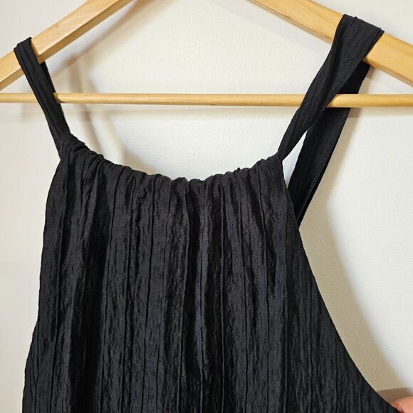 NWT FRENCH CONNECTION BLACK HALTER TIE BACK FULL/ MAXI DRESS SIZE SMALL - Picture 8 of 14